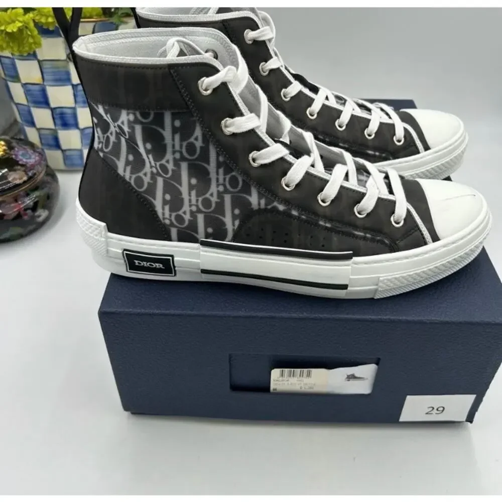 Men's Dior B – 23 oblique high top sneakers size 44 made in Italy - Picture 9 of 12